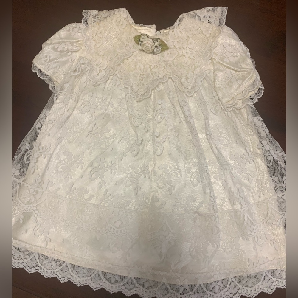 Jessica McClintock Girls Sain‎ Lace First Communion Dress Size 18M